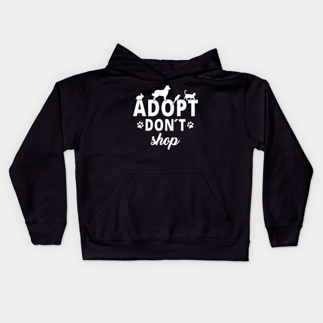 Animal Rescue Adopt Don´t Shop Statement Kids Hoodie by FloraLi